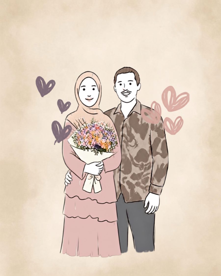 Ilustrasi undangan pernikahan Sulthan dan Maydita